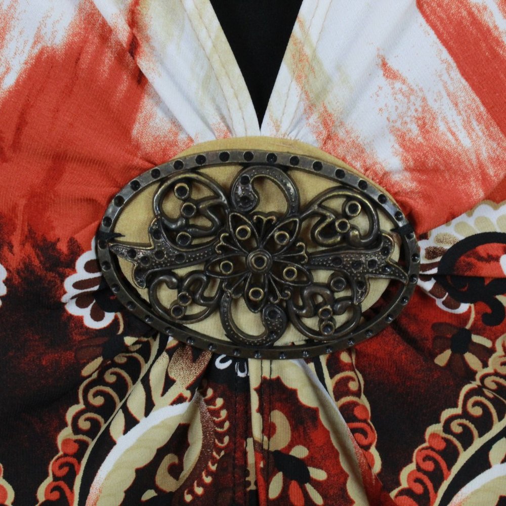 NWT! NOTATIONS Embellished Short Sleeve Top Size M - Picture 4 of 9